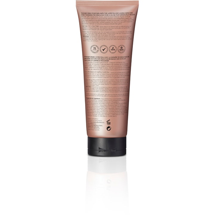 St.Tropez Everyday Gradual Tan Tinted Body Lotion 200 ml återfuktande brun utan sol baksida av tub med 72h hydration
