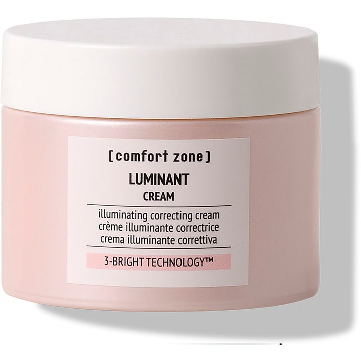 Comfort Zone Luminant Cream glow kräm som ger lyster i en stilren ljusrosa burk med vitt lock