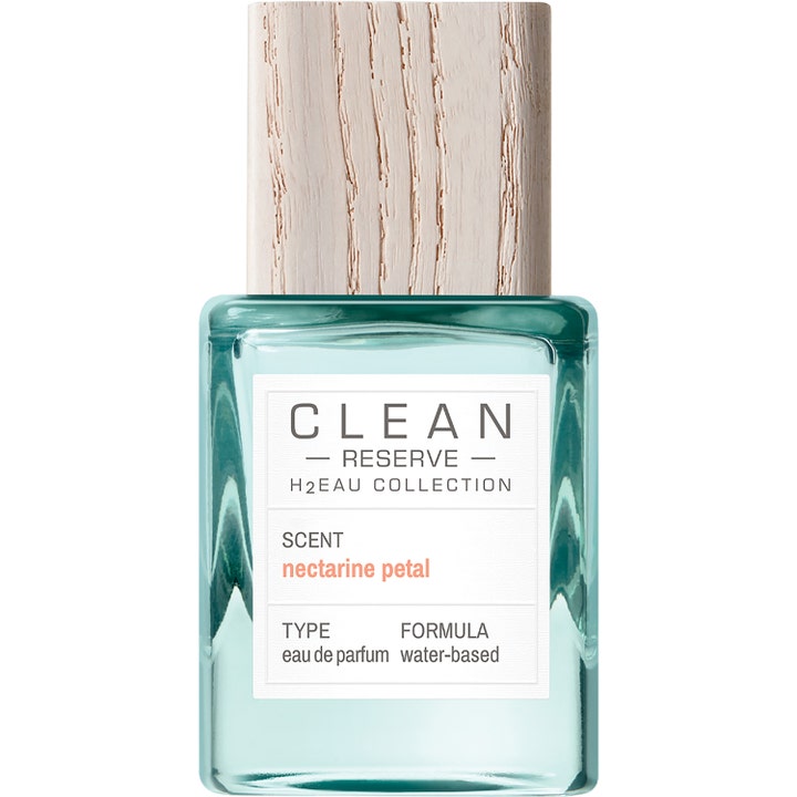 Clean Reserve H2EAU Nectarine Petal 30 ml vattenbaserad parfym i ljusblå glasflaska med kork av ljust trä