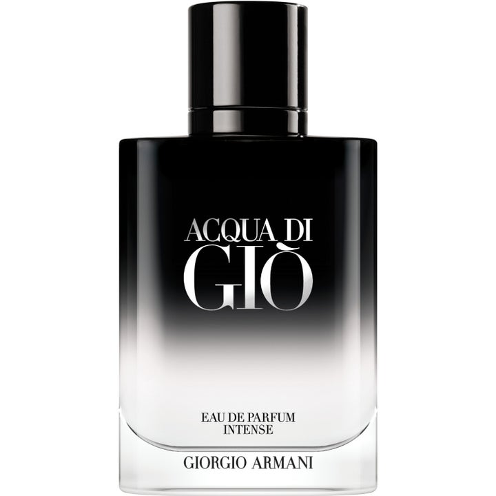 Armani Acqua Di Gio Homme Intense EDP 100 ml herrparfym i en tonad glasflaska från svart till klart med svart kork