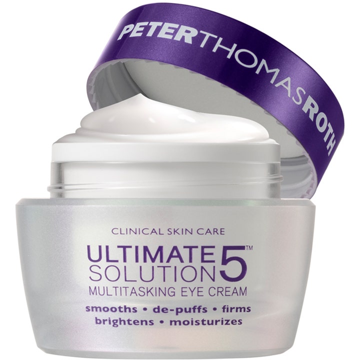 Peter Thomas Roth Ultimate Solution 5 Eye Cream 15 ml lyxig ögonkräm mot svullna påsar i frostad burk med vit kräm