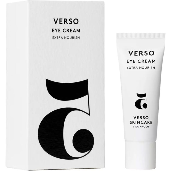 Verso N°5 Eye Cream 15 ml närande ögonkräm i vit tub och ytterförpackning som ger fukt till ögonområdet.