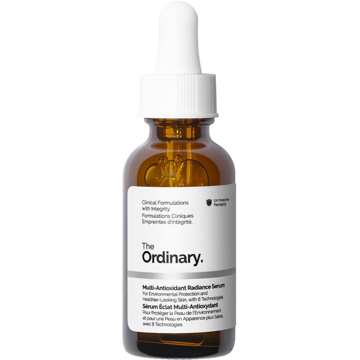 The Ordinary Multi-Antioxidant Radiance Serum 30 ml ger lyster och antioxidant hudvård glöd i bärnstensfärgad glasflaska