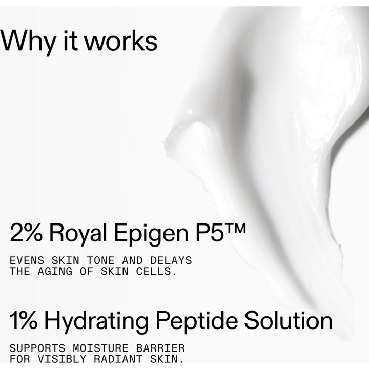 The INKEY List Peptide Moisturizer 50 ml ansiktskräm med peptider krämig vit textur med Royal Epigen P5