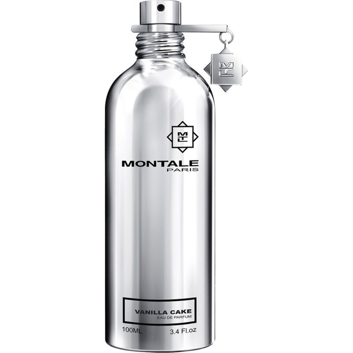 Montale Vanilla Cake Eau De Parfum 100 ml parfym i en blank silverfärgad metallflaska med dekorativt hänge