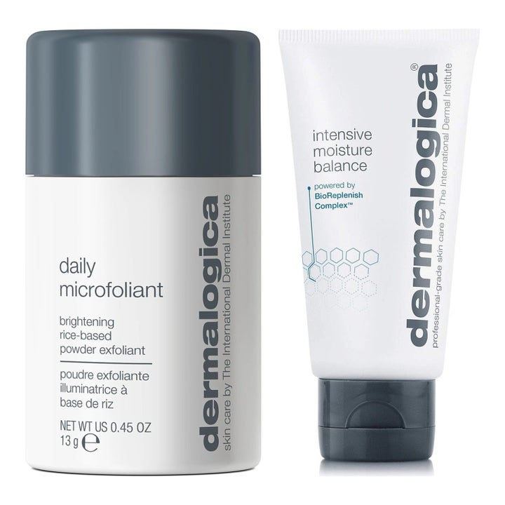 Dermalogica Intensive Moisture Balance och Daily Microfoliant kit med återfuktande ansiktskräm och peeling.