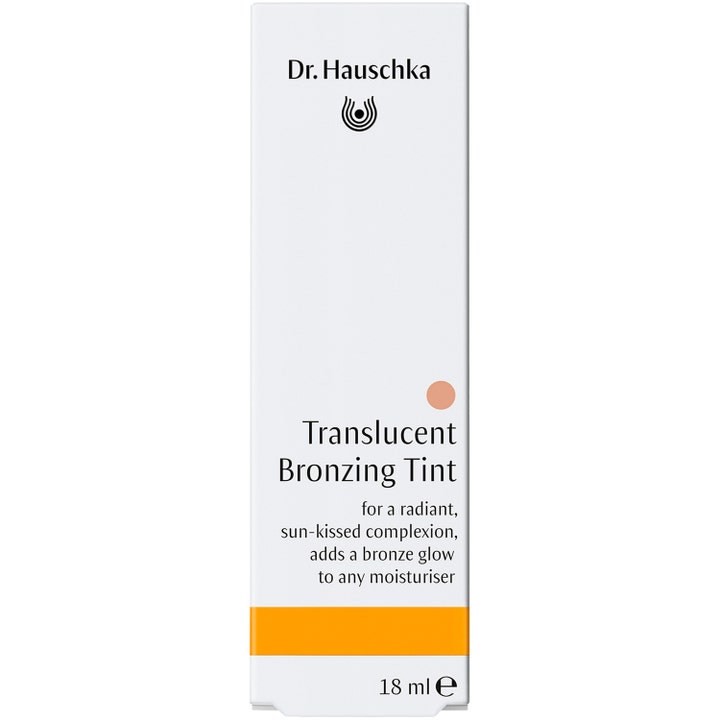 Dr. Hauschka Translucent Bronzing Tint 18 ml flytande bronzer i vit ytterförpackning som ger naturlig lyster.