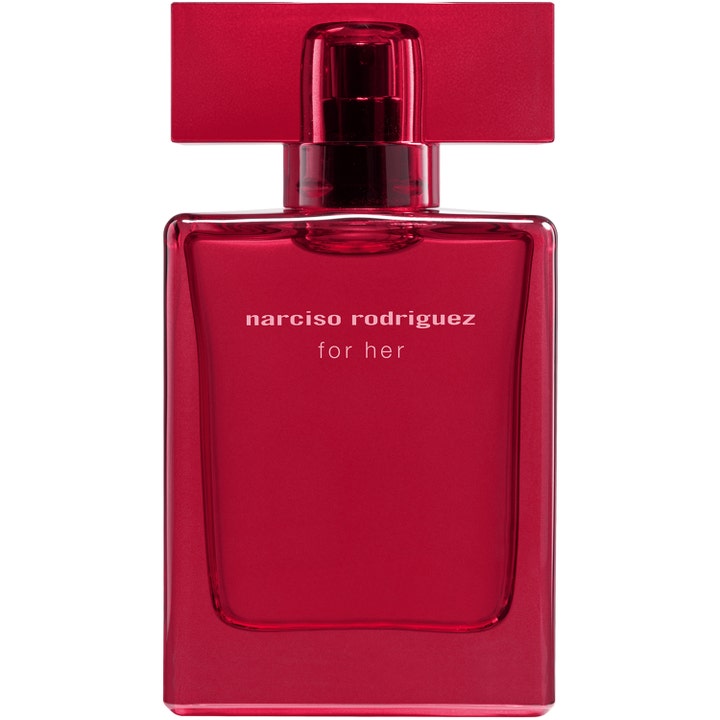 Narciso Rodriguez For Her Intense Eau de Parfum 30 ml elegant musk parfym i en mörkrosa rektangulär glasflaska