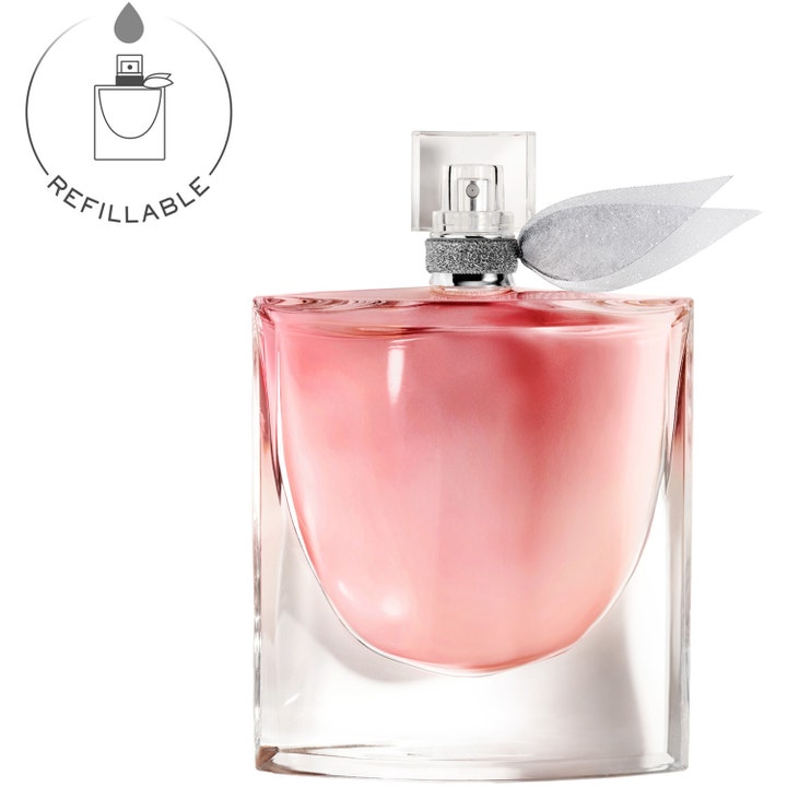 Lancôme La Vie Est Belle 150 ml klassisk parfym dam i elegant glasflaska med rosa vätska och silverband