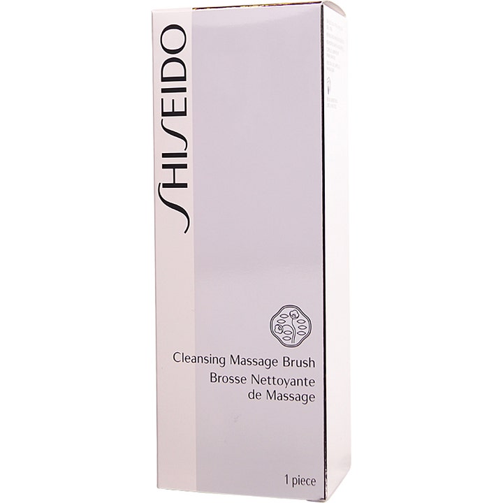 Shiseido The Skincare Cleansing Massage Brush 1 st ansiktsborste för djuprengöring i vit ytterförpackning.
