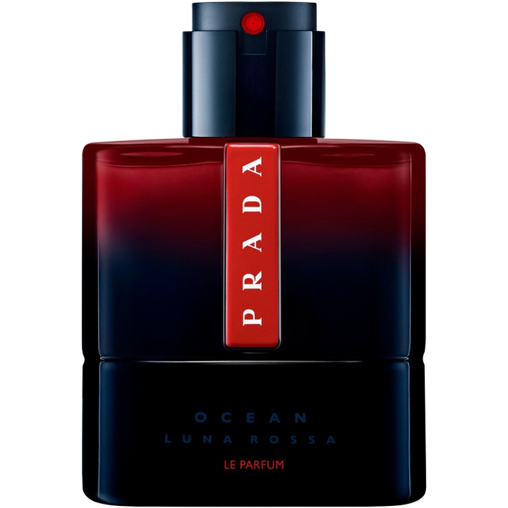 Prada Luna Rossa Ocean Le Parfum 50 ml intensiv herrparfym i mörkblå och rödtonad glasflaska med röd logotyp
