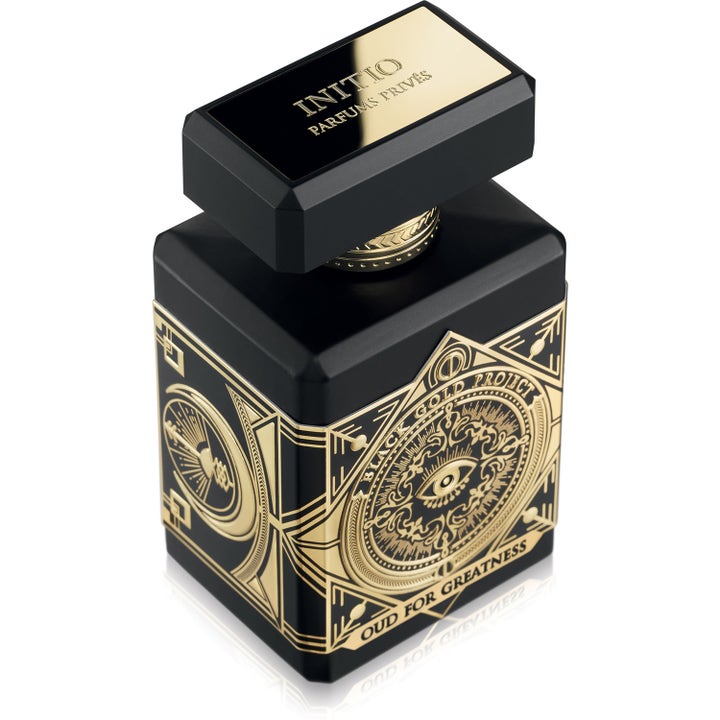 INITIO Parfums Privés Oud For Greatness 90 ml kryddig unisex parfym i svart flaska med mönster i guld