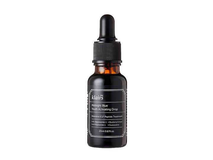 Klairs Midnight Blue Youth Activating Drop 20 ml anti aging serum med EGF peptider i mörk glasflaska