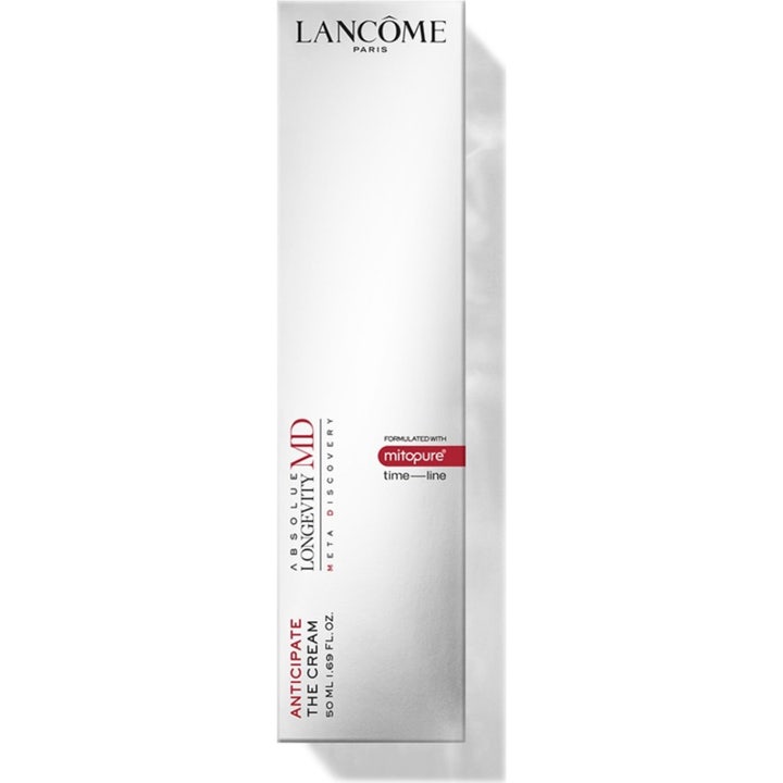 Lancôme Absolue Longevity MD Anticipate The Cream 50 ml dagkräm i elegant silverförpackning med texten Mitopure