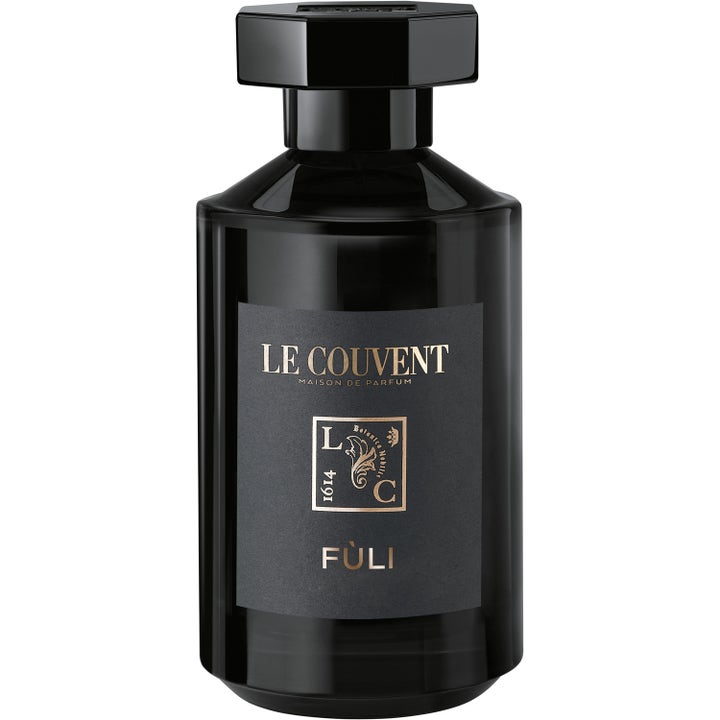 Le Couvent Füli 100 ml osmanthus parfym i en elegant svart glasflaska med gulddetaljer och en svart fasetterad kork