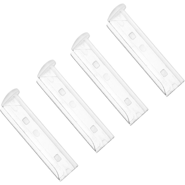 Tweezerman Facial Razor Replacement Blades 4-pack för ansiktsrakning med fyra genomskinliga tweezerman rakblad