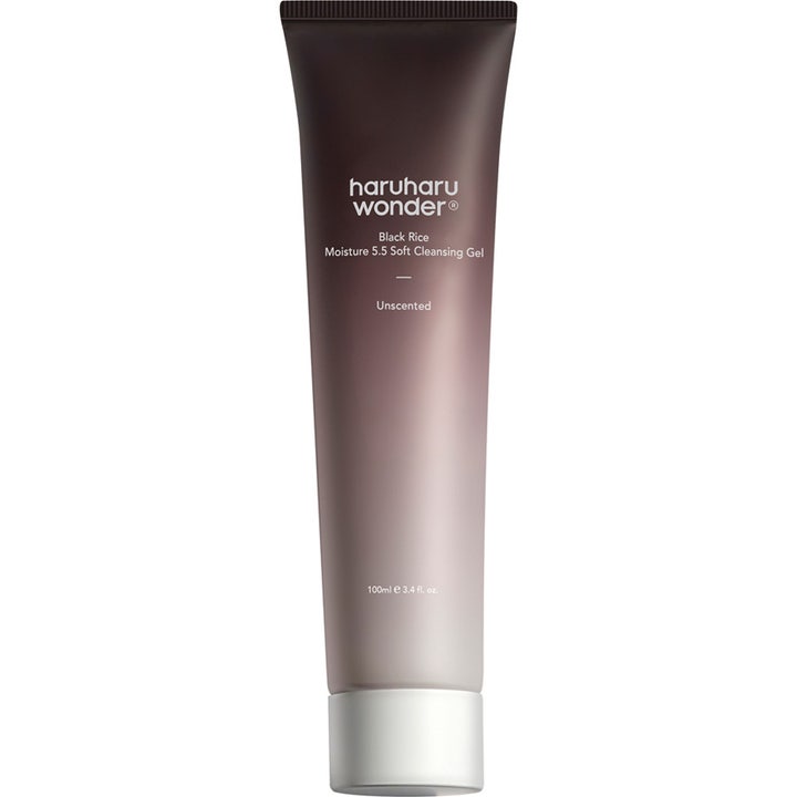 Haruharu Wonder Black Rice Moisture 5.5 Soft Cleansing Gel 100ml doftfri rengöringsgel i mörklila tub