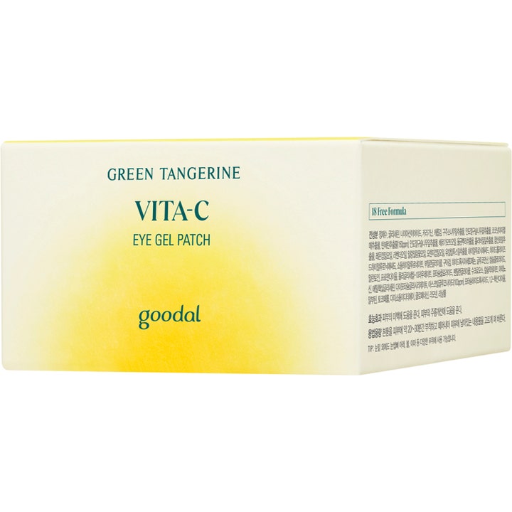 Goodal Green Tangerine Vita C Eye Gel Patch 60 st ögonmask c-vitamin i gul och vit ytterförpackning av papp.