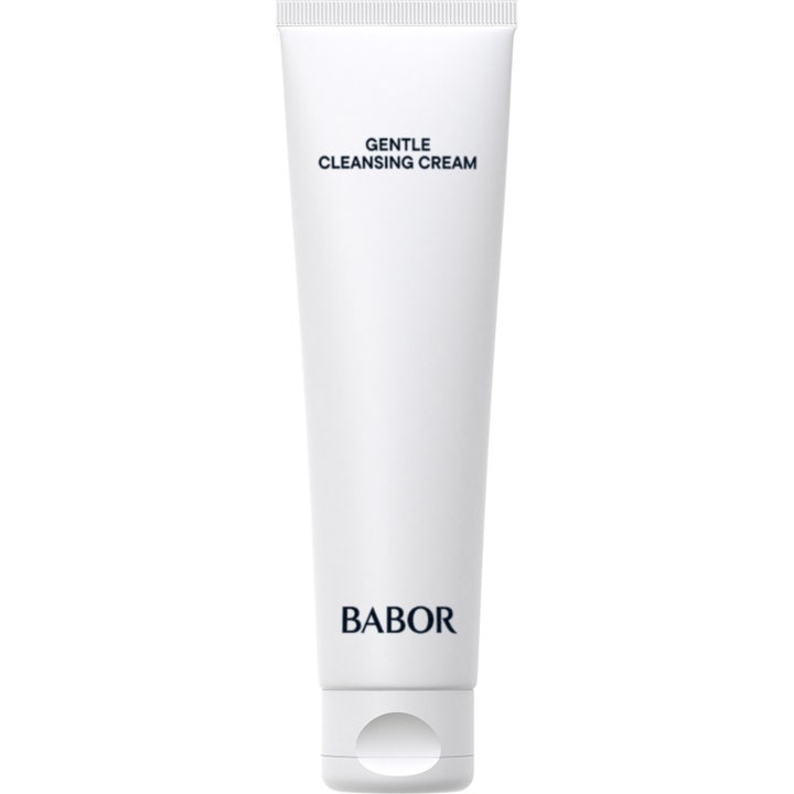 Babor Gentle Cleansing Cream 100 ml krämig ansiktsrengöring torr hud i en stilren vit tub med svarta detaljer