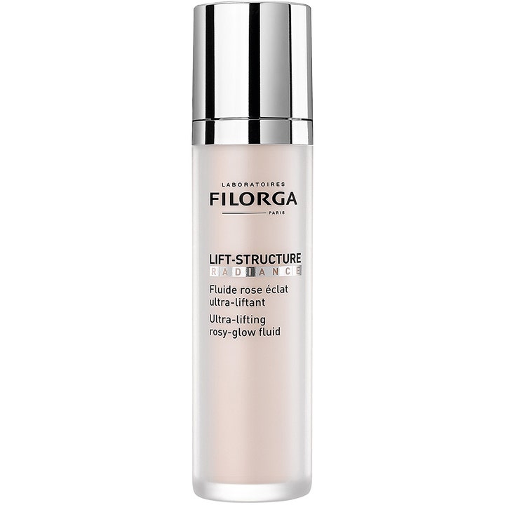 Filorga Lift-Structure Radiance 50 ml lyftande ansiktsfluid som ger lyster i en frostad flaska med silvrigt lock