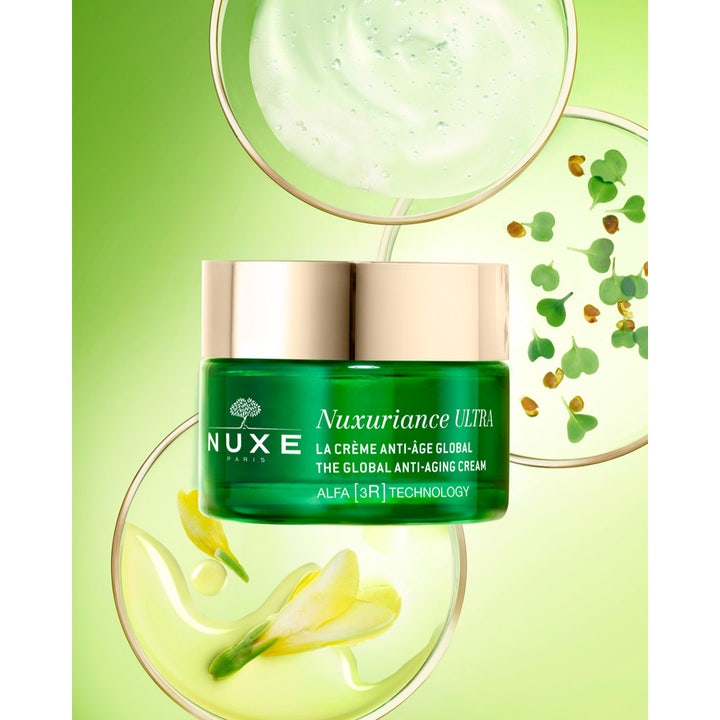 Nuxe Nuxuriance ULTRA Global Anti-Aging Cream 50 ml föryngrande kräm i grön burk med guldlock och växtextrakt.