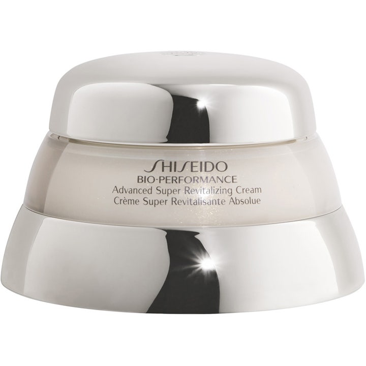 Shiseido Bio-Performance Advanced Super Revitalizing Cream 50ml antiage ansiktskräm i en futuristisk silverburk