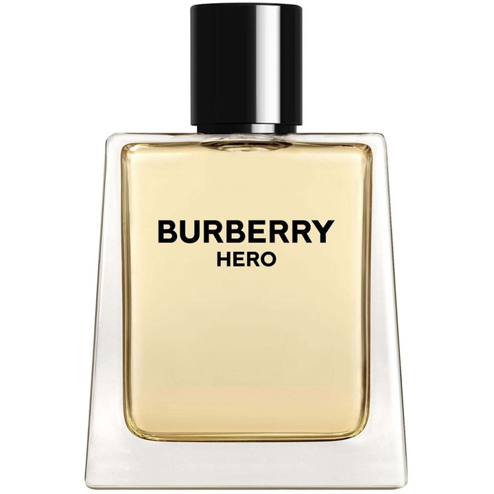 Burberry Hero 100 ml eau de toilette herr designer parfym i en stilren glasflaska med svart lock och gyllene vätska