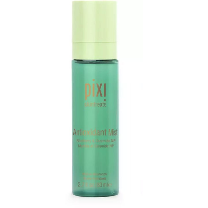 Pixi Antioxidant Mist 80 ml skyddande ansiktsmist i en transparent grön sprayflaska med mintgrönt lock