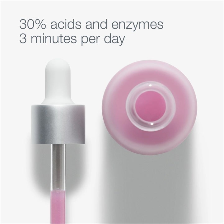 Dermalogica Daily Liquid Peelfoliant 59 ml AHA BHA ansiktspeeling i rosa flaska med texten 30% acids and enzymes.