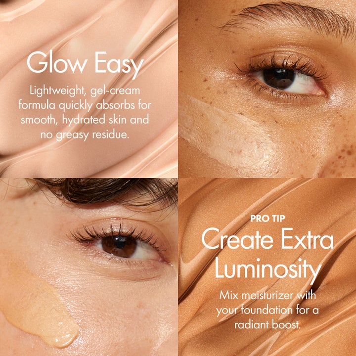 Origins GinZing Glow-Boosting Gel Moisturizer 50 ml energigivande glowkräm med ginseng visar skimrande textur och lyster.