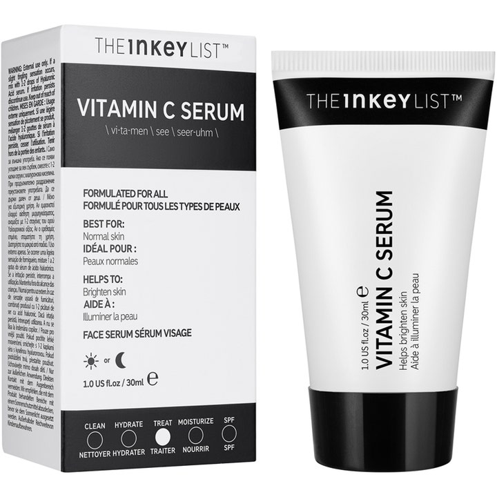 The INKEY List Vitamin C Serum 30 ml antioxidant ansiktsserum i vit tub som ger lyster och jämnar ut hudtonen