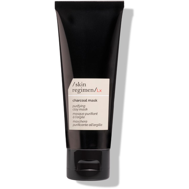 /skin regimen/ Lx Charcoal Mask djuprengörande ansiktsmask i svart tub som ger en klarare hy