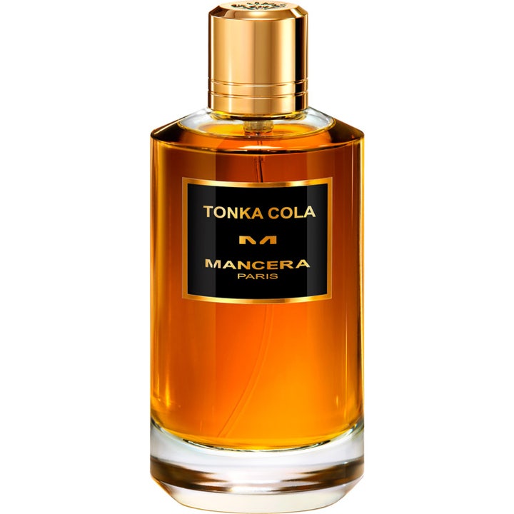 Mancera Tonka Cola Eau De Parfum 120 ml parfym i glasflaska med bärnstensfärgad vätska och guldkork