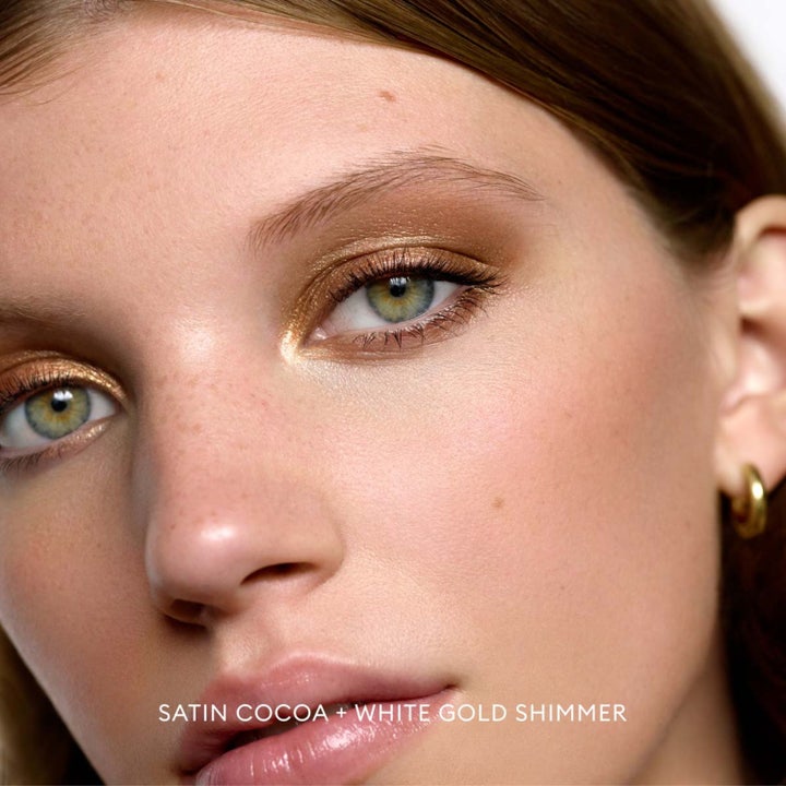 Satin And Shimmer Duet Eyeshadow Satin Cocoa And White Gold Shimmer