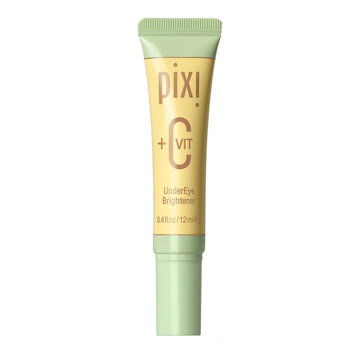 Pixi + C VIT UnderEye Brightener 12 ml brightening ögonkräm i gul tub med grönt lock ljusar upp mörka ringar