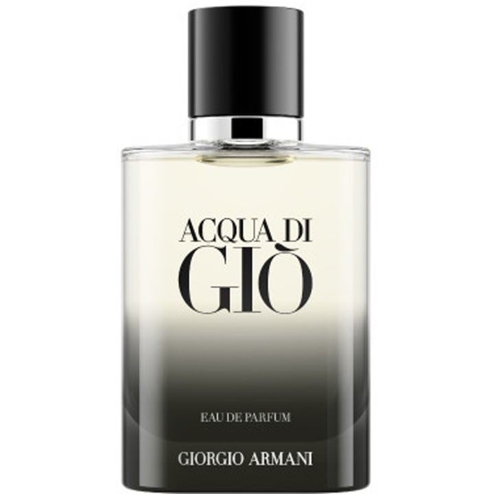 Armani Acqua di Giò Eau de Parfum 50 ml fräsch herrparfym citrus i glasflaska med svart tonad botten och svart lock
