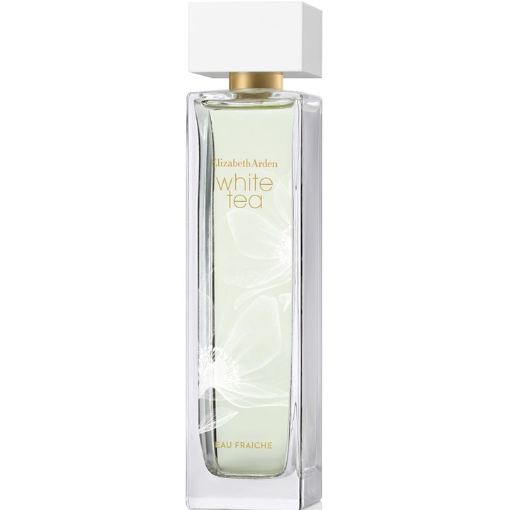 Elizabeth Arden White Tea Eau Fraiche 100 ml fräsch diskret parfym dam i hög glasflaska med vitt lock och blommor