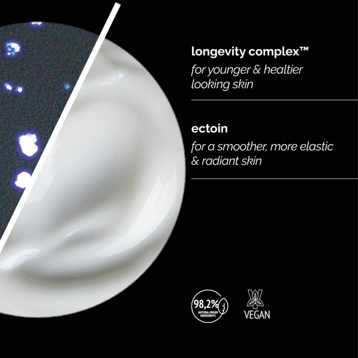Skin Regimen Tripeptide Gel Cream 50 ml vegansk ansiktskräm visar vit geltextur med ectoin för en slätare hy.