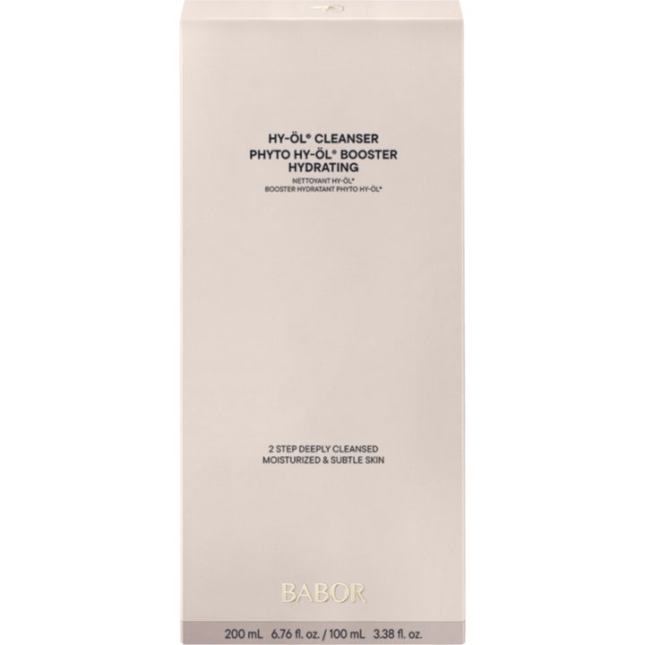 Babor Set HY-ÖL & Phyto Hydrating Booster 300 ml återfuktande ansiktsvård i en stilren beige ytterförpackning