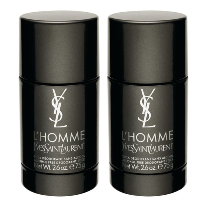 Yves Saint Laurent L'Homme Duo 2x 75g deostick som ger fräschör i två svarta hylsor med silverfärgad logotyp