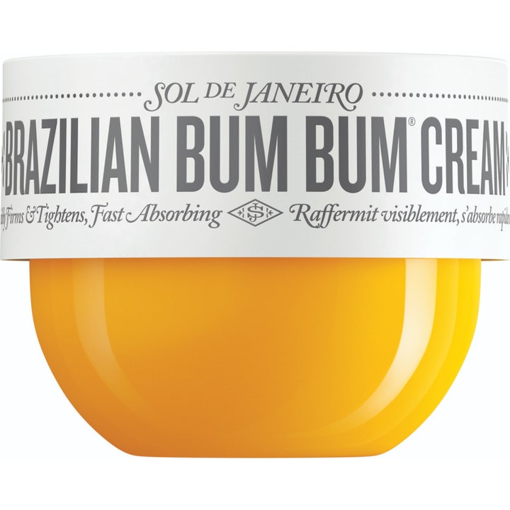 Sol de Janeiro Brazilian Bum Bum Cream 75 ml doftande fuktkräm kropp i gul rund burk med vitt lock