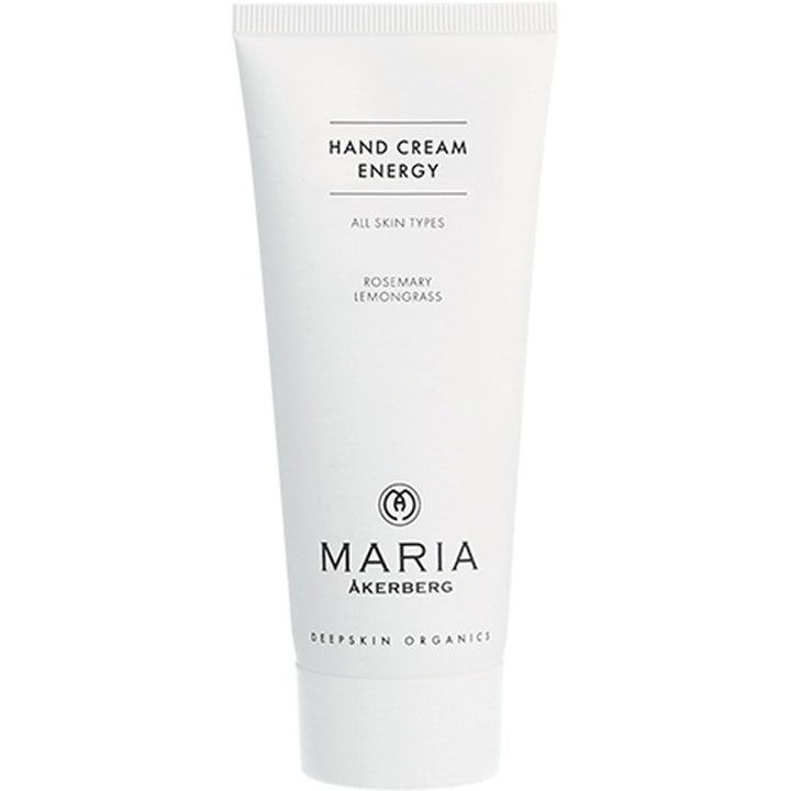 Maria Åkerberg Hand Cream Energy ekologisk handkräm för alla hudtyper i en vit minimalistisk tub med rosmarinolja