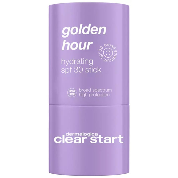 Dermalogica Clear Start Golden Hour Hydrating SPF 30 Stick återfuktande solstift i en ljuslila hylsa