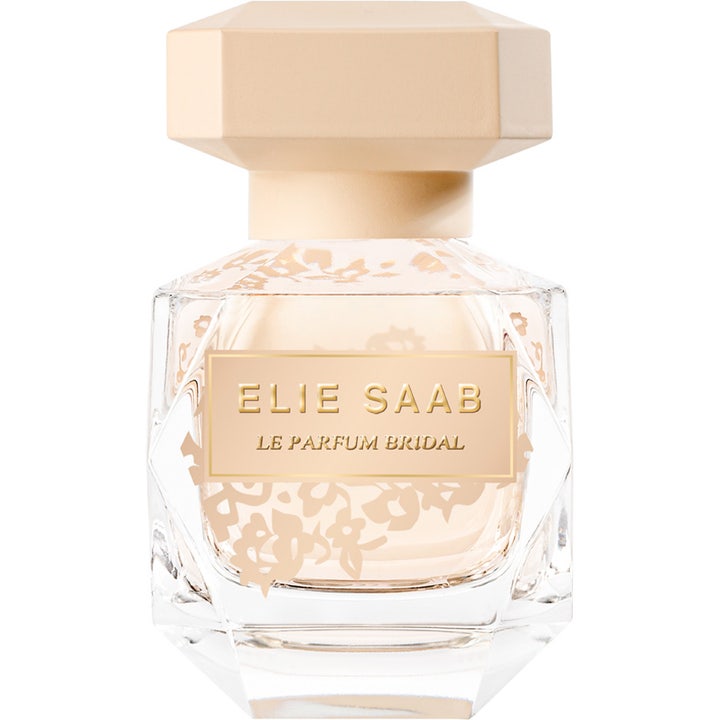 Elie Saab Le Parfum Bridal 30 ml brudparfym eau de parfum dam i facetterad glasflaska med spetsmönster och beige kork
