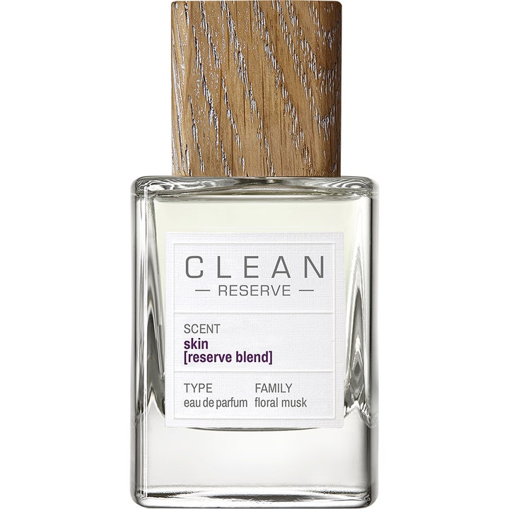 Clean Skin Reserve Blend 50 ml parfym i en genomskinlig glasflaska med kork av ljust trä