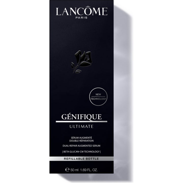 Lancôme Génifique Ultimate Serum 50 ml anti aging serum för mogen hy i svart ytterbox med texten New Technology.