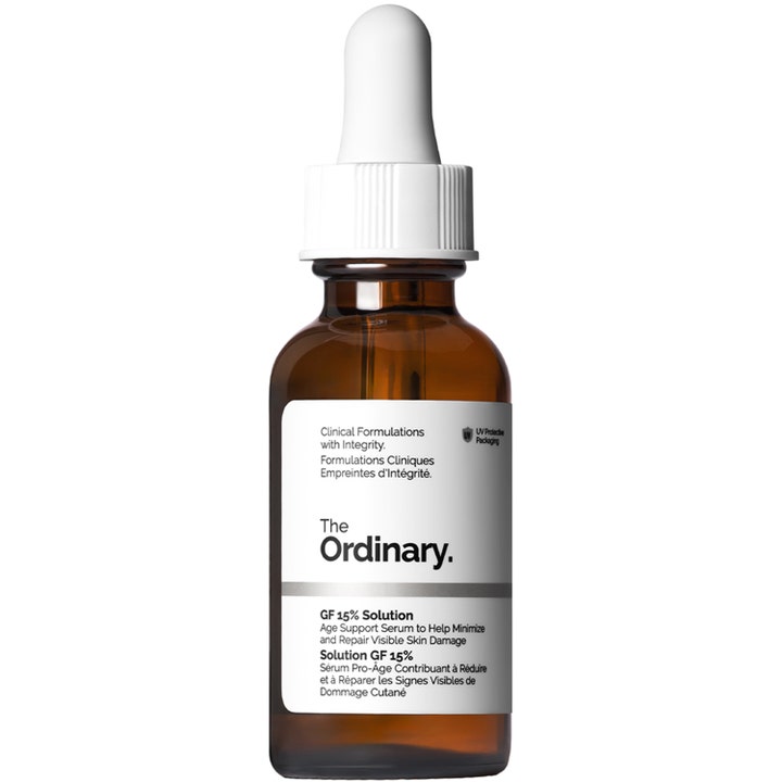 The Ordinary GF 15% Solution 30 ml serum ansikte the ordinary som reparerar huden i brun UV-skyddande glasflaska