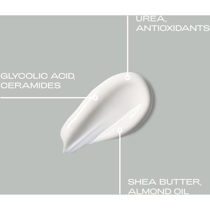 Bodyologist Soft Sole Foot Cream 100 ml mjukgörande fotkräm med vit krämig textur, urea, ceramider och glykolsyra.