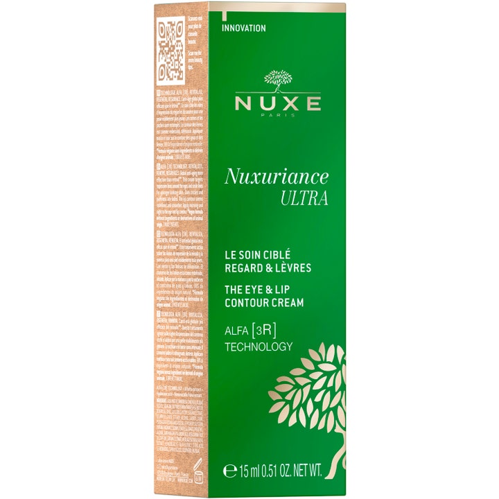 Nuxe Nuxuriance ULTRA 15 ml anti-age ögonkräm återfuktande i grön ytterförpackning med guldiga detaljer