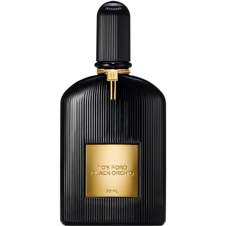 Tom Ford Black Orchid Eau de Parfum 50 ml kryddig blomparfym i svart räfflad glasflaska med guldfärgad etikett